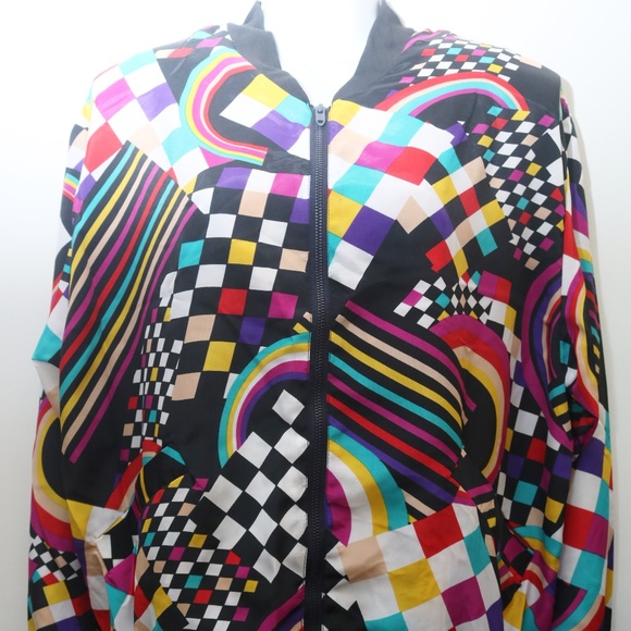 Natalie Jackets & Blazers - 80's Vintage "NATALIE" Patterned Bomber Jacket